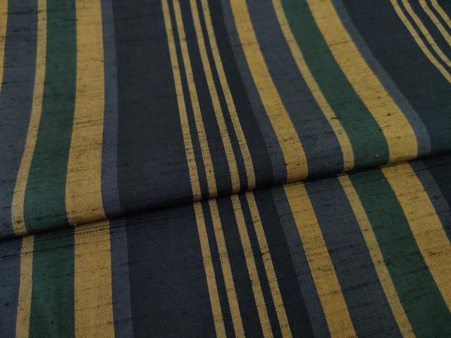 平和屋着物●上質な紬　縞　正絹　逸品　AAAZ5038ck