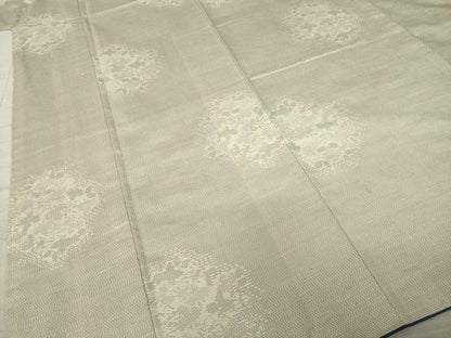 平和屋着物●本場大島紬 白大島 花丸文 正絹 逸品 AAAZ5040ck