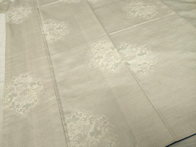 平和屋着物●本場大島紬 白大島 花丸文 正絹 逸品 AAAZ5040ck