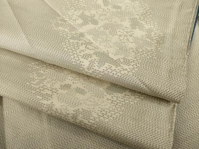 平和屋着物●本場大島紬 白大島 花丸文 正絹 逸品 AAAZ5040ck