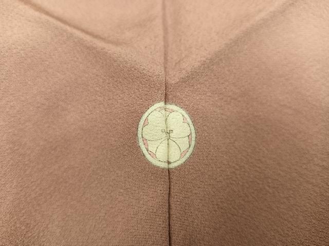 平和屋着物●上質な色無地 水柿色 正絹 逸品 AAAZ5083ph
