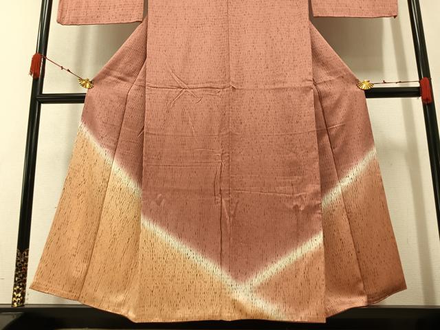 平和屋着物●訪問着　総絞り　霞文　暈し染め　正絹　逸品　AAAZ5089ph