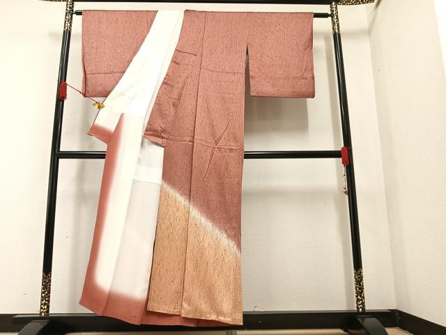 平和屋着物●訪問着　総絞り　霞文　暈し染め　正絹　逸品　AAAZ5089ph