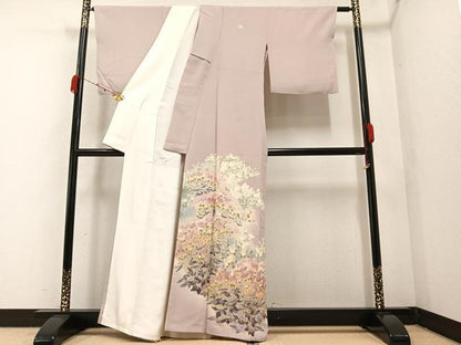 平和屋着物●本加賀友禅作家 村田幸司 色留袖 草花文 暈し染め 正絹 逸品 未使用 AAAZ5102ph