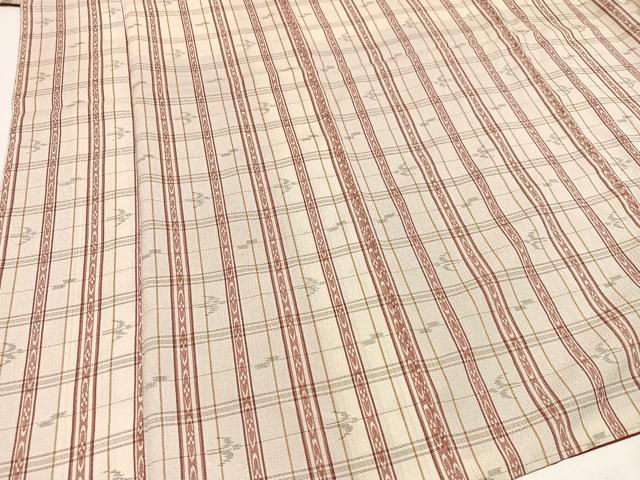 平和屋着物●上質なお召 琉球絣文様 正絹 逸品 AAAZ5109ph