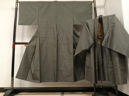 平和屋着物●男性 本場大島紬 アンサンブル 100亀甲 総詰め 正絹 逸品 AAAZ5120ph