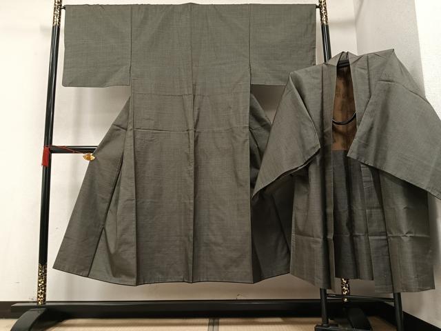 平和屋着物●男性 本場大島紬 アンサンブル 100亀甲 総詰め 正絹 逸品 AAAZ5120ph