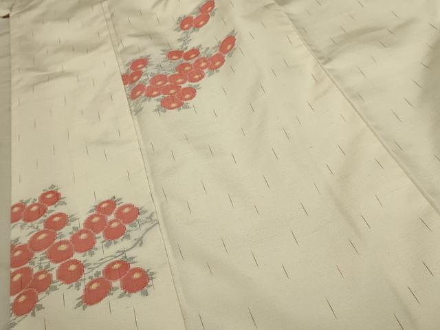 平和屋着物■上質な紬 枝花文 正絹 逸品 AAAZ5343sx