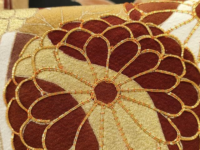 平和屋着物■豪華黒留袖　駒刺繍　道長草花文　金彩　正絹　逸品　AAAZ5677nf