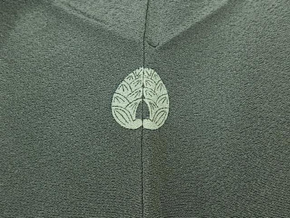平和屋着物▽上質な色無地 単衣 鼠色 正絹 逸品 AAAZ5684jh