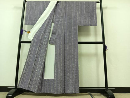 平和屋着物▽上質な小紋　単衣　花間道　正絹　逸品　AAAZ5693jh