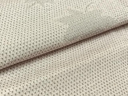 平和屋着物▽本塩沢　単衣　110亀甲　舞葉文　正絹　逸品　AAAZ5695jh