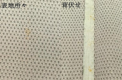 平和屋着物▽本塩沢　単衣　110亀甲　舞葉文　正絹　逸品　AAAZ5695jh