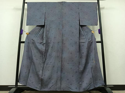平和屋着物▽上質な小紋 単衣 作家物 霞文 暈し染め 正絹 逸品 未使用 AAAZ5700jh