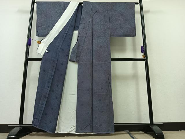 平和屋着物▽上質な小紋 単衣 作家物 霞文 暈し染め 正絹 逸品 未使用 AAAZ5700jh