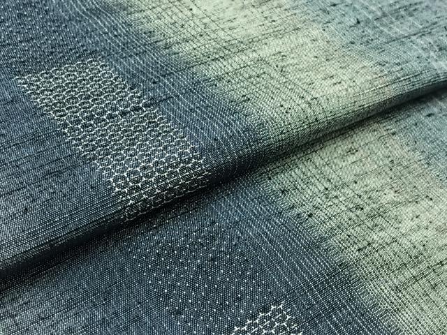 平和屋着物▽上質な紬 単衣 縞 正絹 逸品 AAAZ5703jh