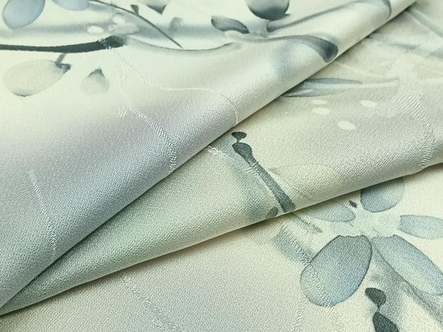 平和屋着物▽上質な小紋 単衣 手描き 枝花文 暈し染め 正絹 逸品 AAAZ5705jh