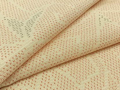 平和屋着物▽本塩沢 単衣 舞葉文 正絹 逸品 AAAZ5706jh