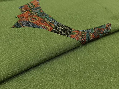 平和屋着物▽訪問着　単衣　切嵌束ね熨斗文　金糸　正絹　逸品　AAAZ5707jh