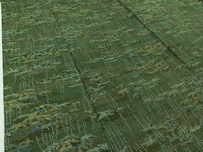 平和屋着物▽本場大島紬　単衣　樹林文　正絹　逸品　AAAZ5714jh