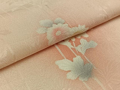 平和屋着物▽上質な小紋　単衣　草花文　暈し染め　正絹　逸品　AAAZ5718jh