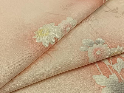 平和屋着物▽上質な小紋　単衣　草花文　暈し染め　正絹　逸品　AAAZ5718jh