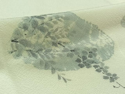 平和屋着物▽訪問着　単衣　貝合わせ花文　正絹　逸品　AAAZ5719jh
