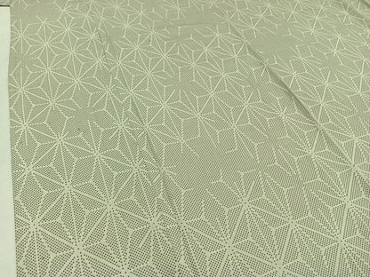 平和屋着物▽上質な紬 単衣 麻の葉文様 正絹 逸品 AAAZ5720jh