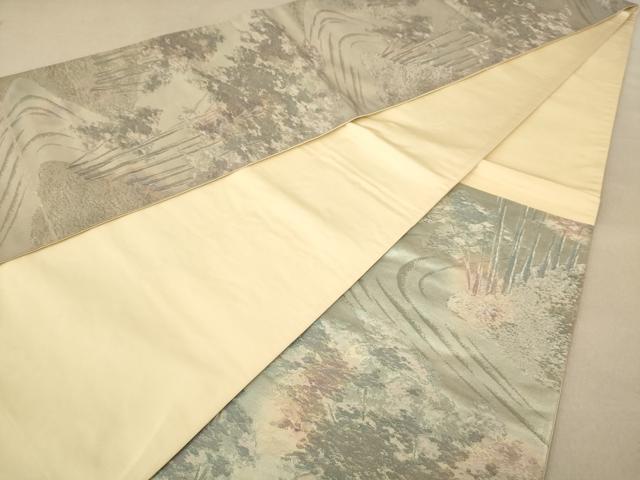 平和屋着物◎六通柄袋帯 ふるさと 銀糸 正絹 逸品 AAAZ5724dt