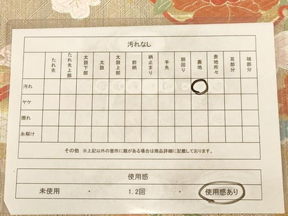 平和屋着物◎六通柄袋帯　唐織　雪輪花鳥文　金糸　正絹　逸品　AAAZ5745dt