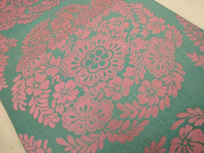 平和屋着物◎六通柄 本袋帯 草花文 正絹 逸品 AAAZ5760dt