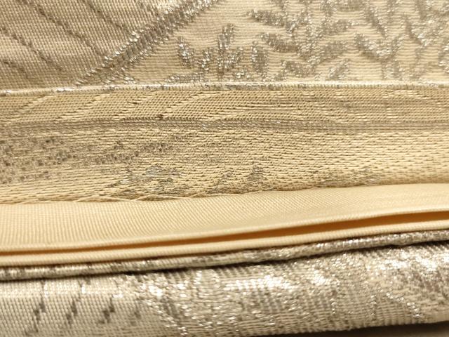 平和屋着物◎六通柄袋帯 人物風景文 銀糸 正絹 逸品 AAAZ5821dt
