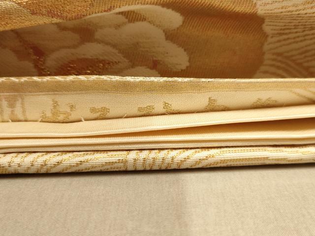 平和屋着物◎六通柄袋帯 飛鶴松文 金糸 正絹 逸品 AAAZ5831dt