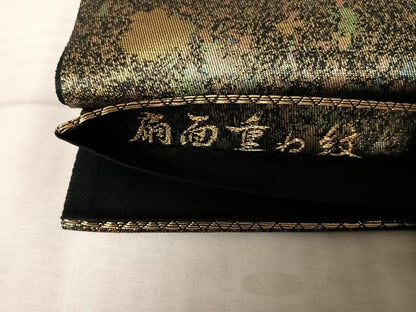 平和屋着物◎六通柄袋帯 唐織 扇面重ね紋 引箔 正絹 逸品 AAAZ5885yx