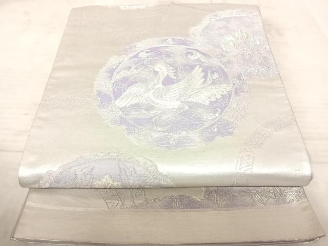 平和屋着物◎六通柄袋帯 鳳凰更紗花文 金糸 正絹 逸品 AAAZ5925yx