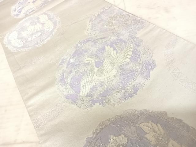 平和屋着物◎六通柄袋帯 鳳凰更紗花文 金糸 正絹 逸品 AAAZ5925yx