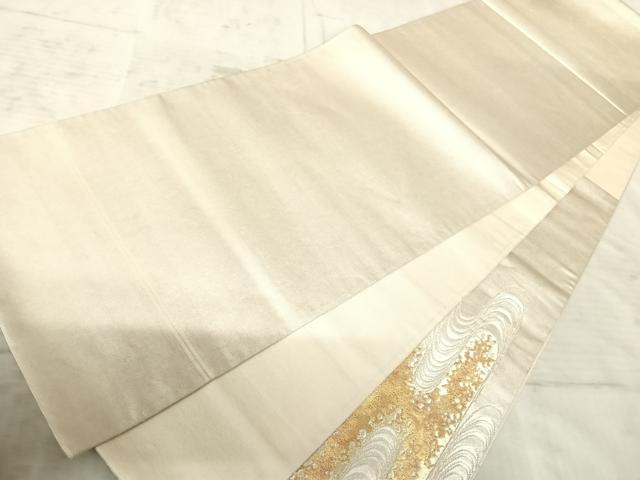 平和屋着物◎六通柄袋帯 JOEN 流水箔散らし文 金銀糸 正絹 逸品 AAAZ5932yx