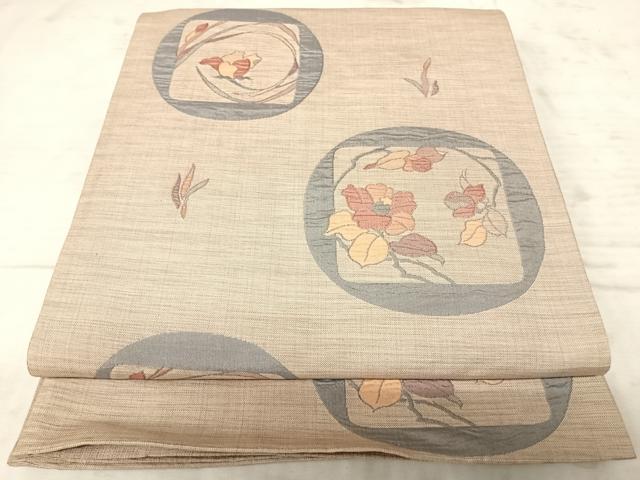 平和屋着物◎六通柄袋帯　花丸文　正絹　逸品　AAAZ5936yx