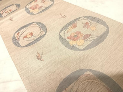 平和屋着物◎六通柄袋帯　花丸文　正絹　逸品　AAAZ5936yx