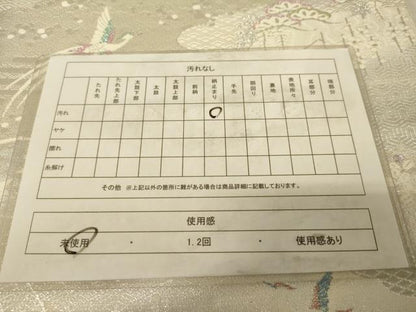 平和屋着物◎六通柄袋帯　唐織　花鳥文　銀糸　正絹　逸品　AAAZ6229cs