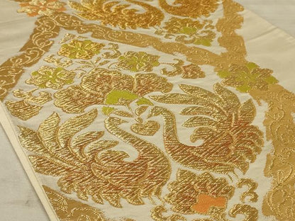 平和屋着物◎六通柄袋帯 花鳥文 金糸 正絹 逸品 AAAZ6297ou