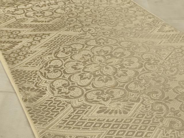 平和屋着物◎六通柄袋帯 唐織 正倉院花文 純銀箔 正絹 逸品 AAAZ6299ou