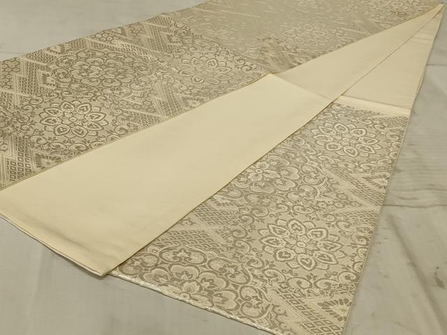 平和屋着物◎六通柄袋帯 唐織 正倉院花文 純銀箔 正絹 逸品 AAAZ6299ou