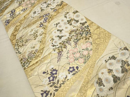 平和屋着物▼六通柄袋帯 光琳の調べ 金銀糸 正絹 逸品 AAAZ6690wj