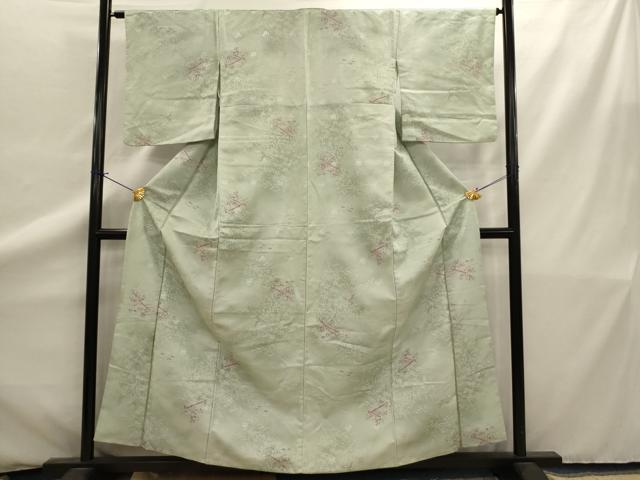 平和屋着物■小紋　草花楽器文　笛　洗える着物　AAAZ6735ru