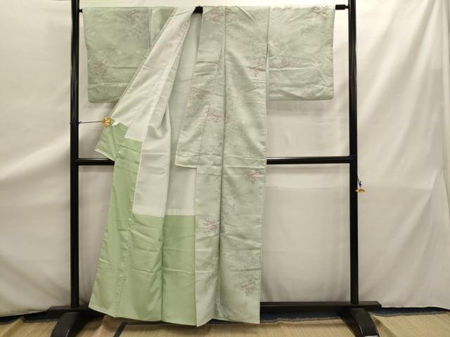 平和屋着物■小紋　草花楽器文　笛　洗える着物　AAAZ6735ru