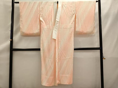 平和屋着物■長襦袢　無双仕立て　斜縞地紋　暈し染め　正絹　逸品　AAAZ6758ru