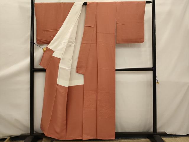 平和屋着物■豪華色留袖　風景草木地紋　真赭色　正絹　逸品　AAAZ6764ru