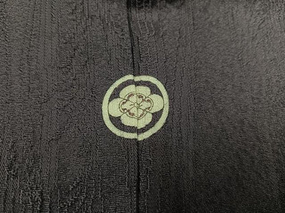 平和屋着物●上質な色無地 草木地紋 葡萄鼠色 正絹 逸品 AAAZ6806ph