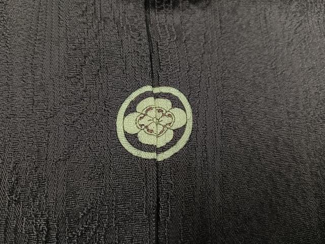平和屋着物●上質な色無地 草木地紋 葡萄鼠色 正絹 逸品 AAAZ6806ph